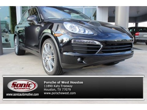 Jet Black Metallic Porsche Cayenne S.  Click to enlarge.