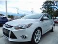 Front 3/4 View of 2014 Ford Focus Titanium Hatchback #1