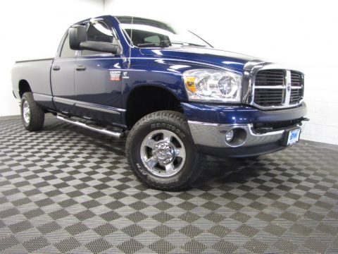 Electric Blue Pearl Dodge Ram 2500 Laramie Quad Cab 4x4.  Click to enlarge.