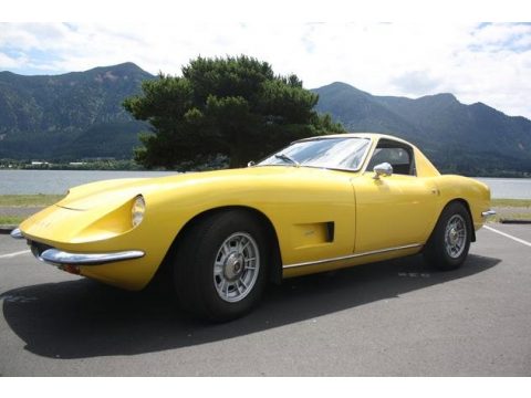 Yellow Intermeccanica Italia Coupe.  Click to enlarge.