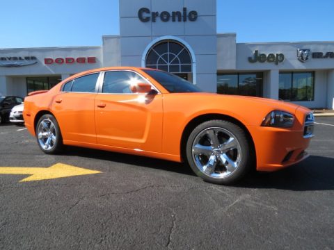 Header Orange Dodge Charger SXT.  Click to enlarge.