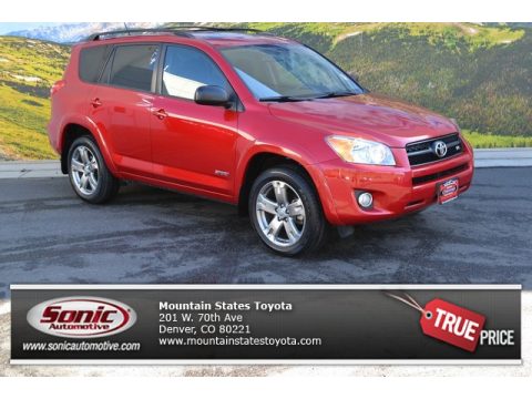 Barcelona Red Metallic Toyota RAV4 Sport V6 4WD.  Click to enlarge.