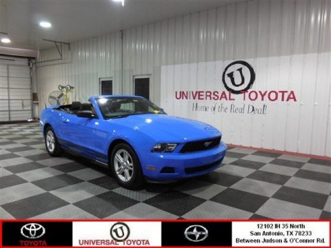 Grabber Blue Ford Mustang V6 Convertible.  Click to enlarge.