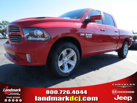 Flame Red Ram 1500 Sport Crew Cab.  Click to enlarge.