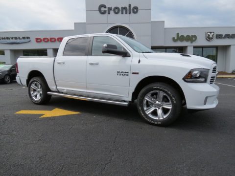 Bright White Ram 1500 Sport Crew Cab 4x4.  Click to enlarge.