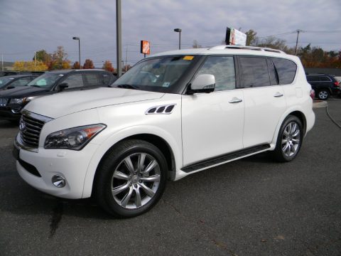 Moonlight White Infiniti QX 56 4WD.  Click to enlarge.