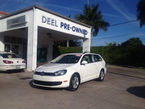 Candy White Volkswagen Jetta TDI SportWagen.  Click to enlarge.