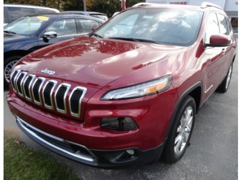 Deep Cherry Red Crystal Pearl Jeep Cherokee Limited.  Click to enlarge.