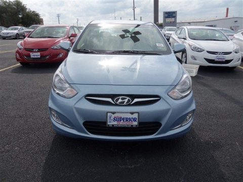 Clearwater Blue Hyundai Accent GLS 4 Door.  Click to enlarge.