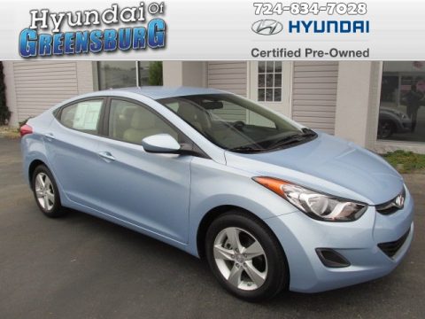 Blue Sky Metallic Hyundai Elantra GLS.  Click to enlarge.