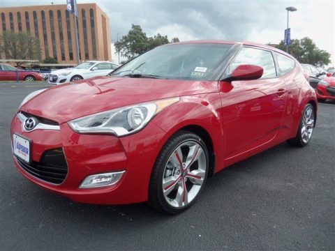 Boston Red Hyundai Veloster .  Click to enlarge.