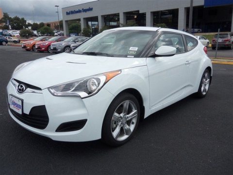 Century White Hyundai Veloster .  Click to enlarge.