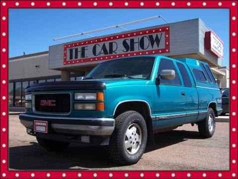 Bright Teal Metallic GMC Sierra 1500 SLE Extended Cab 4x4.  Click to enlarge.