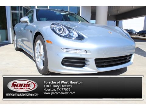 Rhodium Silver Metallic Porsche Panamera .  Click to enlarge.