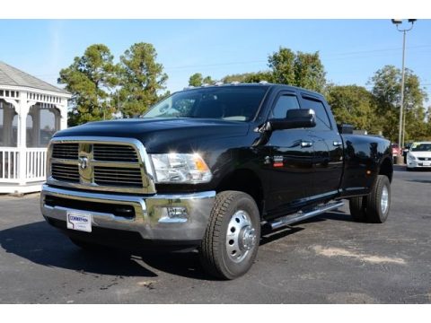 Black Dodge Ram 3500 HD Big Horn Crew Cab 4x4 Dually.  Click to enlarge.