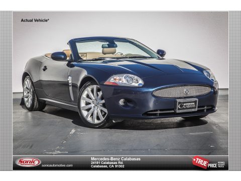 Indigo Metallic Jaguar XK XK8 Convertible.  Click to enlarge.
