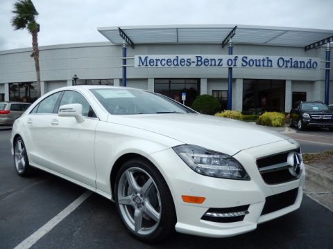 Diamond White Metallic Mercedes-Benz CLS 550 Coupe.  Click to enlarge.