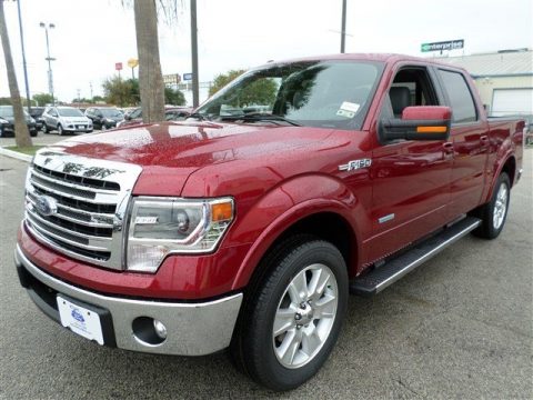 Ruby Red Metallic Ford F150 Lariat SuperCrew.  Click to enlarge.