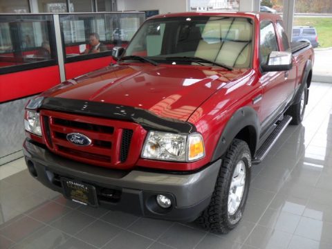 Torch Red Ford Ranger FX4 Off-Road SuperCab 4x4.  Click to enlarge.
