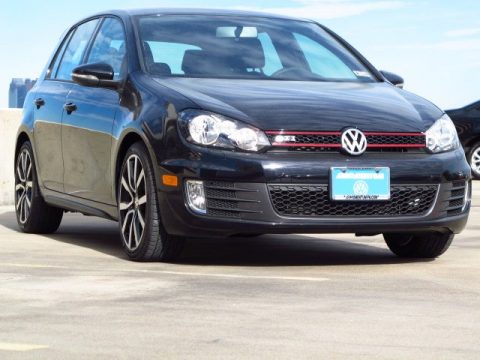 Deep Black Pearl Metallic Volkswagen GTI 4 Door Wolfsburg Edition.  Click to enlarge.