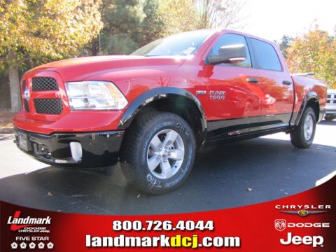Flame Red Ram 1500 Outdoorsman Crew Cab 4x4.  Click to enlarge.