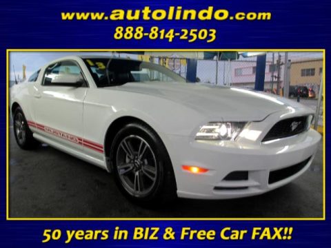 Performance White Ford Mustang V6 Premium Coupe.  Click to enlarge.
