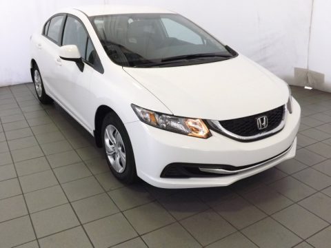 Taffeta White Honda Civic LX Sedan.  Click to enlarge.