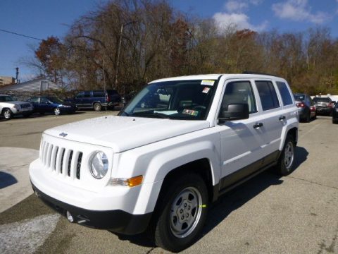 Bright White Jeep Patriot Sport.  Click to enlarge.