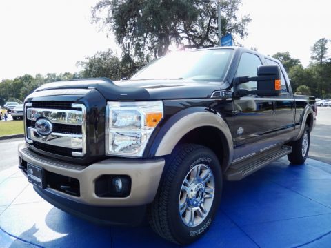 Tuxedo Black Metallic Ford F250 Super Duty King Ranch Crew Cab 4x4.  Click to enlarge.