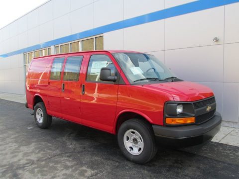 Victory Red Chevrolet Express 2500 Cargo WT.  Click to enlarge.