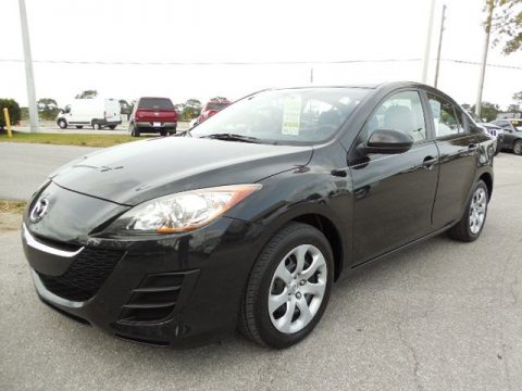Black Mica Mazda MAZDA3 i Sport 4 Door.  Click to enlarge.