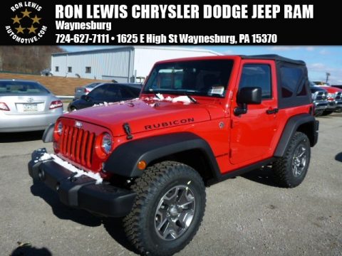 Flame Red Jeep Wrangler Rubicon 4x4.  Click to enlarge.
