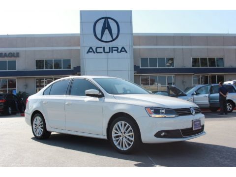 Candy White Volkswagen Jetta SEL Sedan.  Click to enlarge.