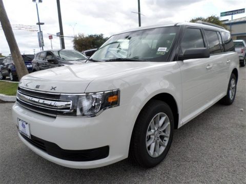 White Suede Ford Flex SE.  Click to enlarge.