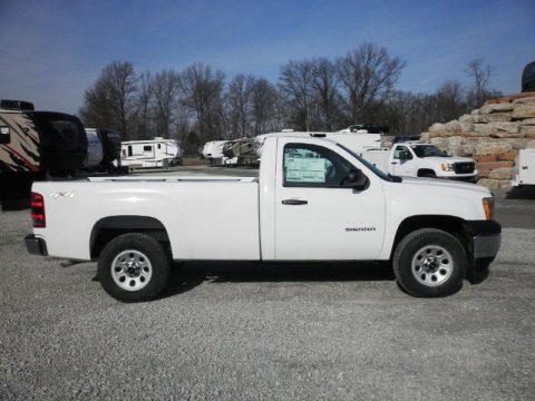 Summit White GMC Sierra 1500 Regular Cab 4x4.  Click to enlarge.