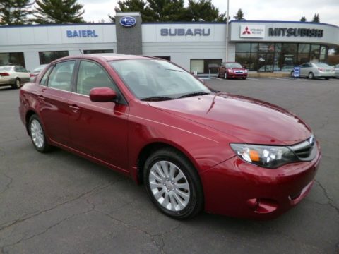 Camellia Red Pearl Subaru Impreza 2.5i Premium Sedan.  Click to enlarge.