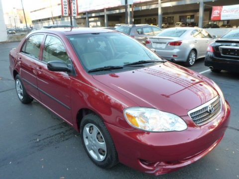 Impulse Red Pearl Toyota Corolla CE.  Click to enlarge.