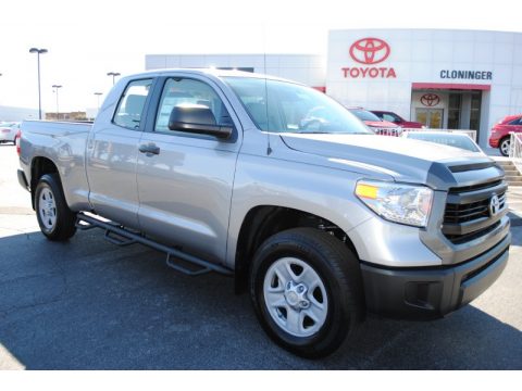 Silver Sky Metallic Toyota Tundra SR Double Cab.  Click to enlarge.