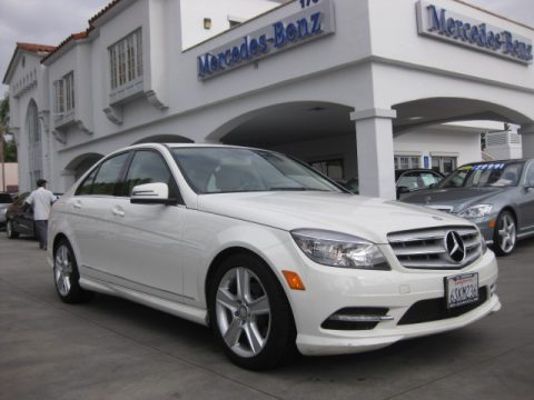 Arctic White Mercedes-Benz C 300 Sport.  Click to enlarge.