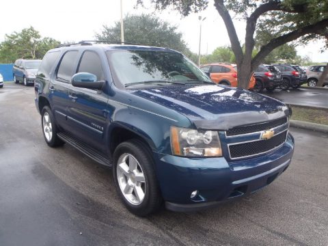 Bermuda Blue Metallic Chevrolet Tahoe LTZ.  Click to enlarge.