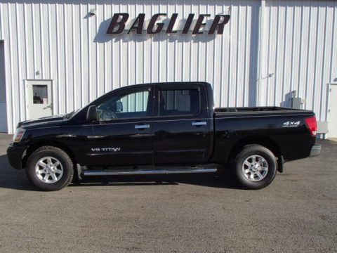 Galaxy Black Nissan Titan XE Crew Cab 4x4.  Click to enlarge.