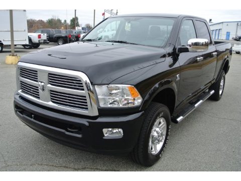 Black Dodge Ram 2500 HD Laramie Longhorn Crew Cab 4x4.  Click to enlarge.