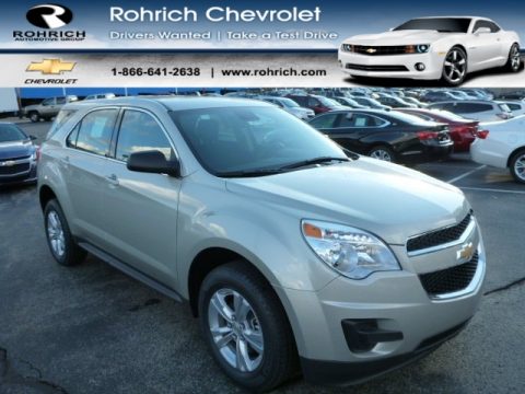 Champagne Silver Metallic Chevrolet Equinox LS AWD.  Click to enlarge.