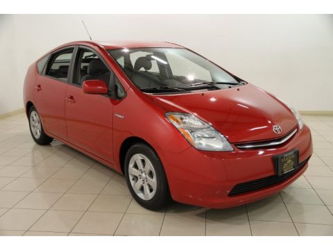 Barcelona Red Metallic Toyota Prius Hybrid.  Click to enlarge.