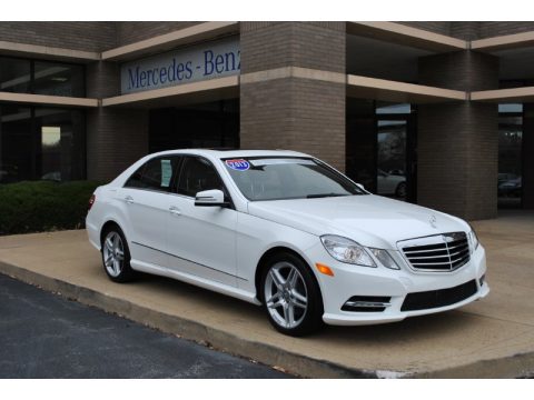 Polar White Mercedes-Benz E 350 4Matic Sedan.  Click to enlarge.