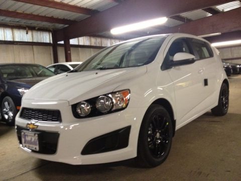 Summit White Chevrolet Sonic LT Hatchback.  Click to enlarge.