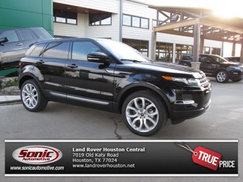 Santorini Black Metallic Land Rover Range Rover Evoque Pure.  Click to enlarge.