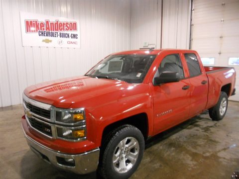 Victory Red Chevrolet Silverado 1500 LT Double Cab 4x4.  Click to enlarge.