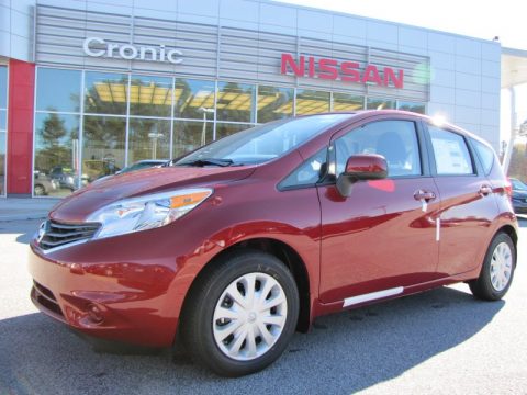 Red Brick Nissan Versa Note S Plus.  Click to enlarge.