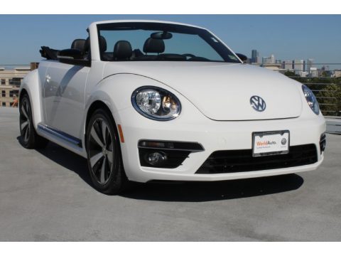 Candy White Volkswagen Beetle Turbo Convertible.  Click to enlarge.